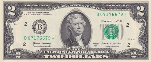 Usa dollars ville de - 2,