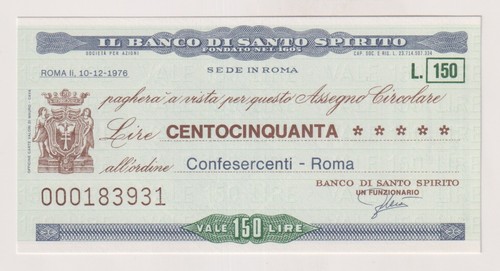 Miniassegni banco santo - miniassegni,