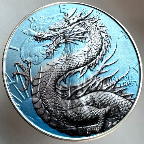 Moneta drago argento - moneta,