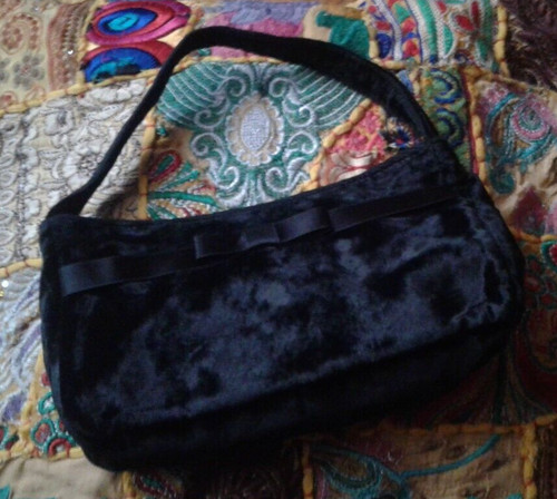 Borsa pochette velluto nero - borsa,