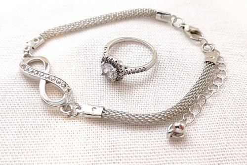 Set bracciale anello argento - set,