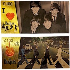 Banconota THE BEATLES Oro da
