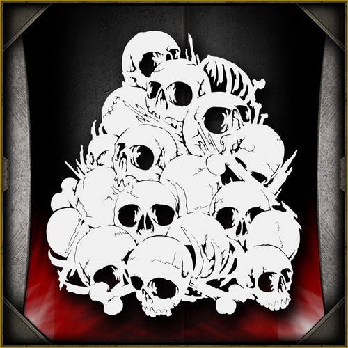 Skull background modello - -,