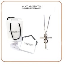 COLLANA E CIONDOLO CROCE INFINITY CON ZIRCONI ARGENTO 925