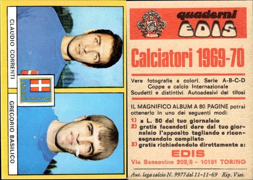Edis 1969 calciatori - edis, 1969-70