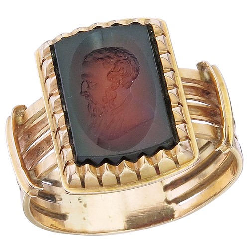 Anello pietra colorata - , busto