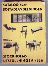 Catalogo su Bostada Vdelningen Stoccolma 1930 Esposizione Design Svedese