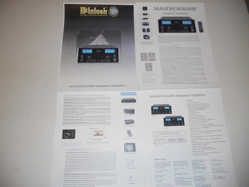 Mcintosh ma6800 6850 brochure - mcintosh,