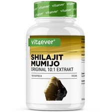 Mumijo Shilajit Capsule 180 á 500mg - Estratto Originale Himalaya 10:1 - Vegan