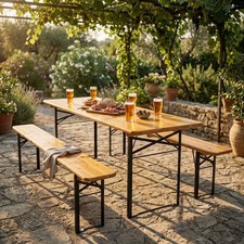 Set birreria con tavolo e due