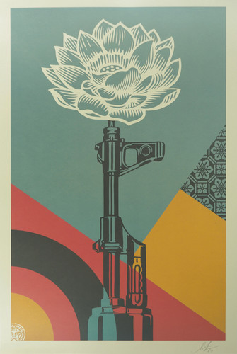 Shepard fairey ak 47 - (obey):,