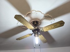 Ventilatore da Soffitto Lampadario 1 luce 4 Pale 2 Velocità comandi inverter