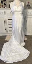 Abito da ballo da sposa Allure bianco abito da sposa gioiello raso taglia 26 stile # 9003
