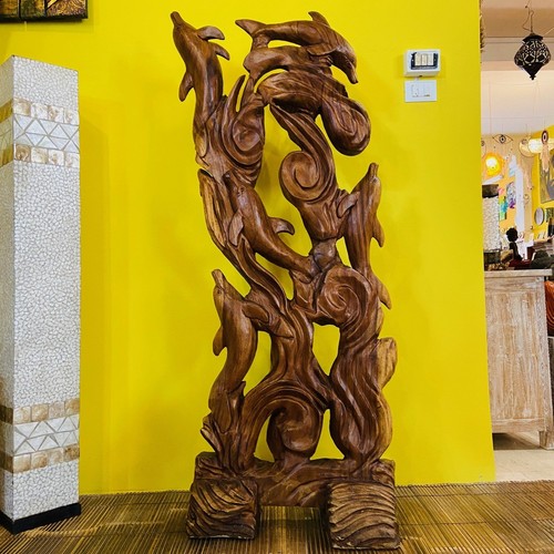 Scultura delfini statua - , etnica