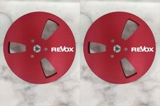 Un paio di bobine di nastro Revox rosse 7'' per registratore a nastro PR-99 A77 B77 G36 ecc