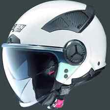 CASCO NOLAN N33 JET CLASSIC 002 DOPPIA VISIERA COLORE BIANCO METALLIZZATO NUOVO 