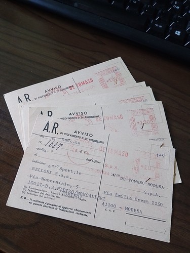 Affrancatura meccanica rossa - affrancatura,