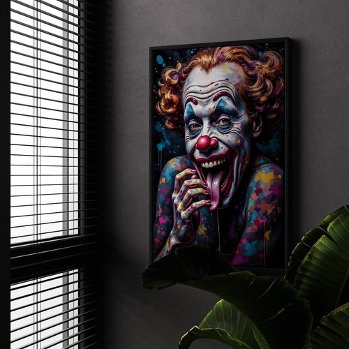 Quadro colorato clown - ✅, quadro,