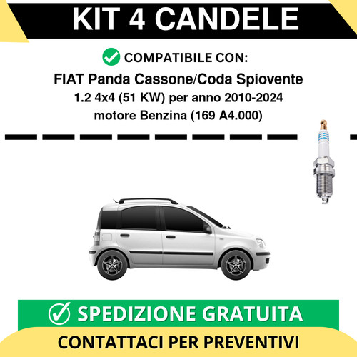 Kit candele per fiat - fiat, panda