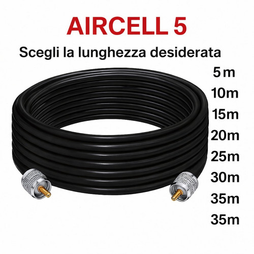 Cavo coassiale aircell 50 - cavo, 5
