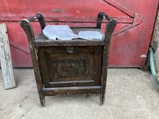 Sgabello Pianoforte Antico Degli anni 1800 In Legno Massiccio Stile Vittoriano