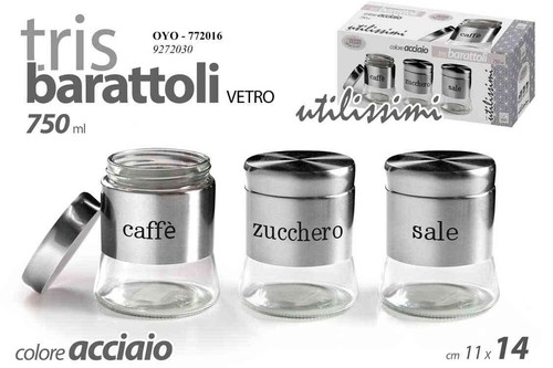 Gicos tris barattoli - gicos, vetro