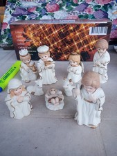 set 10 personaggi presepe in ceramica