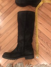 stivali neri puro Nabuk donna