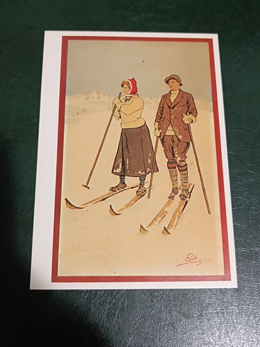 Cartolina sciatori carlo - "sciatori",