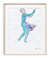 DARIO FO (1926-2016) Senza Titolo, 1985  Tecnica mista su base serigrafica