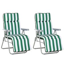 Outsunny Set 2 Sedie Sdraio da
