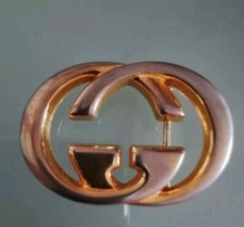 GUCCI FIBBIA DOPPIA G UNISEX VINTAGE ANNI 80 ORO. Leggi descrizione 