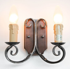 LAMPADE LINEA WOOD LAMPADA A MURO APPLIQUE A 2 LUCI