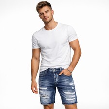 Bermuda uomo jeans denim - uomo, blu