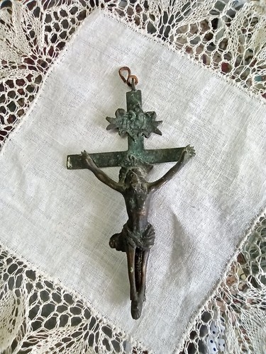 Antico crocifisso bronzo - crocifisso,