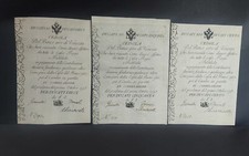 VENEZIA SERIE COMPLETA  CEDOLE 10 50 100 DUCATI BANCO GIRO 1798 PERIZIATE