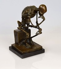 Bronze Thinker Skeleton Marble