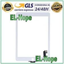 TOUCH PER APPLE IPAD 6 AIR 2 WIFI 3G A1566 A1567 SCHERMO 9,7'' VETRO BIANCO 