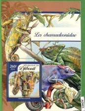 A0465 - DJIBOUTI - ERRORE MISSPERF 2016 Хамелеон camaleonte Fauna rettili