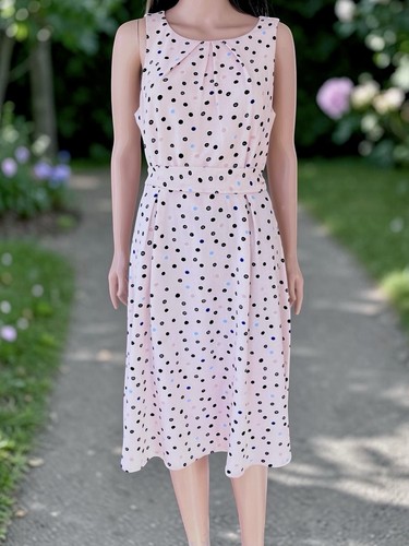 Abito midi rosa pois elle - abito, a