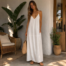 Maxi abito Zara midi bianco