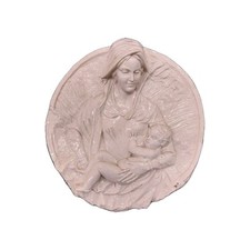 Round Relief Madonna Porcelain