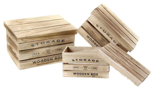 Cassette con coperchio - 3, legno