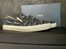 Mocassini Slip On Uomo Armani Jeans Nero/Bianco Taglia 45