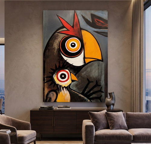 Arte astratta con - , uccelli