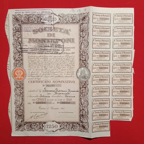 Certificato titolo azionario - certificato,