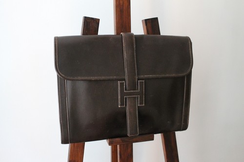 Hermès pochette jige cuir - jige, en