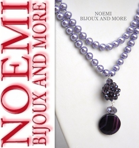 Collana donna perle cristalli - collana,