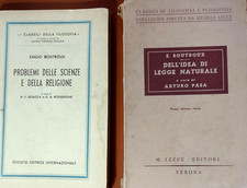 BOUTROUX 2 libri: DELL'IDEA DI LEGGE NATURALE+PROBLEMI DI SCIENZE E RELIGIONE
