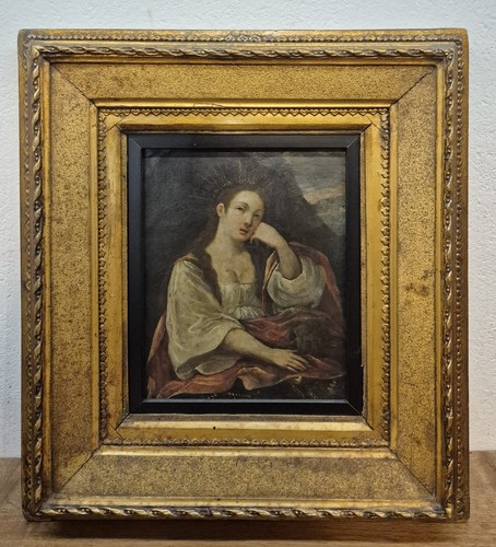 Antico dipinto olio rame - antico,